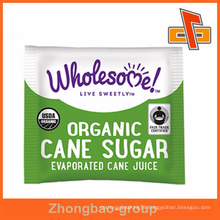 Custom order aluminium foil small sugar packing bag for organic cane sugar china wholesale